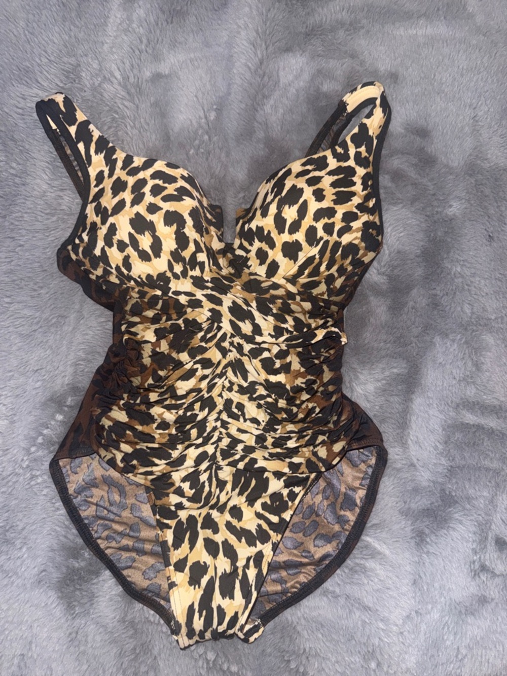 Miraclesuit Leopard-Print One-Piece Swimsuit in Beige and Black